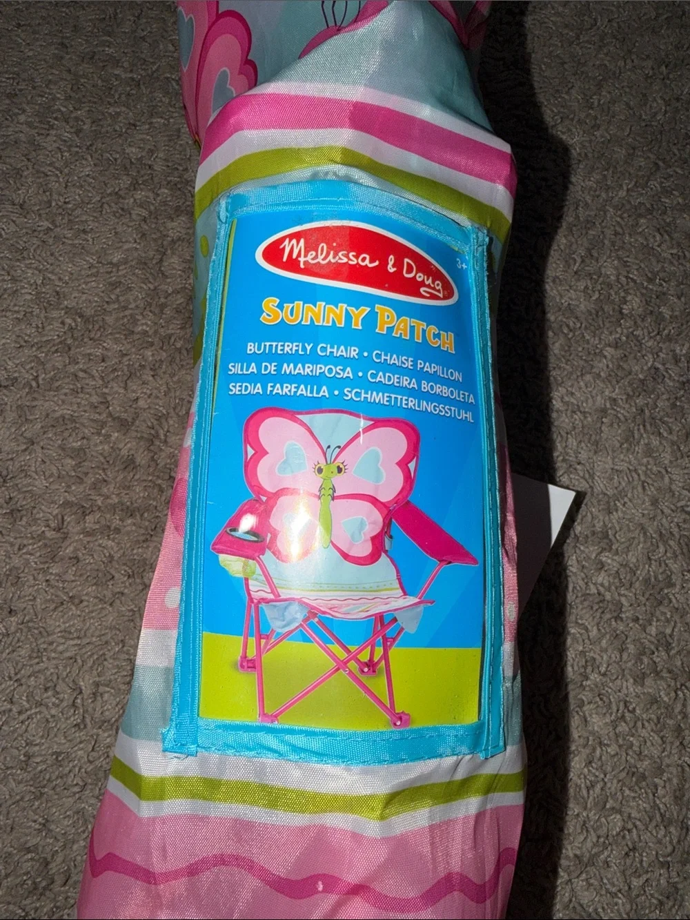 Melissa & Doug Sunny Patch Butterfly folding ChairPink, Green, Blue